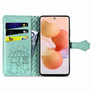 For Xiaomi 12T / 12T Pro / Redmi K50 Ultra Cute Cat and Dog Embossed Leather Phone Case(Green)