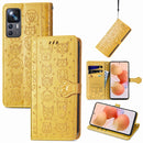 For Xiaomi 12T / 12T Pro / Redmi K50 Ultra Cute Cat and Dog Embossed Leather Phone Case(Yellow)