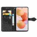For Xiaomi 12T / 12T Pro / Redmi K50 Ultra Mandala Flower Embossed Leather Phone Case(Black)