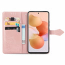 For Xiaomi 12T / 12T Pro / Redmi K50 Ultra Mandala Flower Embossed Leather Phone Case(Rose Gold)