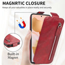 For Xiaomi 12T / 12T Pro / Redmi K50 Ultra Zipper Wallet Vertical Flip Leather Phone Case(Red)