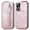 For Xiaomi 12T / 12T Pro / Redmi K50 Ultra Zipper Wallet Vertical Flip Leather Phone Case(Pink)