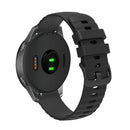 For Amazfit GTR 3 Pro 22mm Wavy Dotted Solid-Color Silicone Watch Band(Black)
