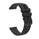 For Amazfit GTR 3 Pro 22mm Wavy Dotted Solid-Color Silicone Watch Band(Black)