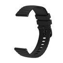 For Amazfit GTR 3 Pro 22mm Wavy Dotted Solid-Color Silicone Watch Band(Black)