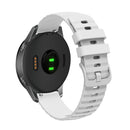 For Amazfit GTR 3 Pro 22mm Wavy Dotted Solid-Color Silicone Watch Band(White)