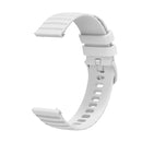 For Amazfit GTR 3 Pro 22mm Wavy Dotted Solid-Color Silicone Watch Band(White)