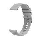 For Amazfit GTR 3 Pro 22mm Wavy Dotted Solid-Color Silicone Watch Band(Gray)