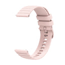 For Amazfit GTR 3 Pro 22mm Wavy Dotted Solid-Color Silicone Watch Band(Pink)