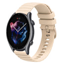 For Amazfit GTR 3 Pro 22mm Wavy Dotted Solid-Color Silicone Watch Band(Star Light Color)