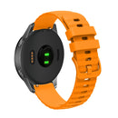 For Amazfit GTR 3 Pro 22mm Wavy Dotted Solid-Color Silicone Watch Band(Amber Yellow)