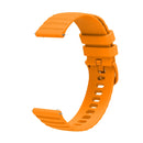 For Amazfit GTR 3 Pro 22mm Wavy Dotted Solid-Color Silicone Watch Band(Amber Yellow)
