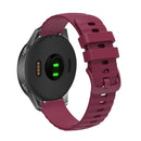 For Amazfit GTR 3 Pro 22mm Wavy Dotted Solid-Color Silicone Watch Band(Wine Red)