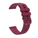 For Amazfit GTR 3 Pro 22mm Wavy Dotted Solid-Color Silicone Watch Band(Wine Red)