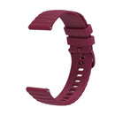 For Amazfit GTR 3 Pro 22mm Wavy Dotted Solid-Color Silicone Watch Band(Wine Red)