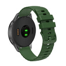 For Amazfit GTR 3 Pro 22mm Wavy Dotted Solid-Color Silicone Watch Band(Army Green)