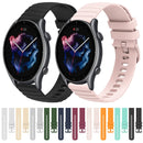 For Amazfit GTR 3 Pro 22mm Wavy Dotted Solid-Color Silicone Watch Band(Army Green)