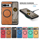 For Google Pixel 7 Pro Solid Color Magsafe Leather Phone Case(Brown)