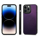 For iPhone 14 Pro Flow Color Back Cover Leather Phone Case(Purple)