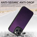For iPhone 14 Pro Flow Color Back Cover Leather Phone Case(Purple)