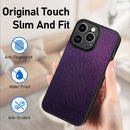 For iPhone 14 Pro Flow Color Back Cover Leather Phone Case(Purple)