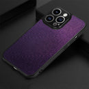For iPhone 14 Pro Flow Color Back Cover Leather Phone Case(Purple)