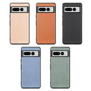 For Google Pixel 7 Pro Carbon Fiber Texture Leather Back Cover Phone Case(blue)