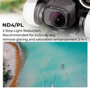 For DJI Mini 3 Pro K&F Concept KF01.2042 ND4/PL Lens Filter Neutral Density Polarizing 2-in-1 Filter