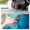 For DJI Mini 3 Pro K&F Concept KF01.2044 ND16PL Lens Filter Neutral Density Polarizing 2-in-1 Filter