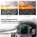 For DJI Mavic 3 / Mavic 3 Cine K&F Concept SKU.1890 3 in 1 CPL and Variable ND2-32 and Black Mist 1/4 Filter Kits