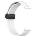 For Garminmove Luxe 20mm Solid Color Magnetic Clasp Silicone Watch Band(White)