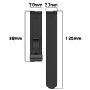 For Garminmove Luxe 20mm Solid Color Magnetic Clasp Silicone Watch Band(Black)