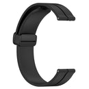 For Samsung Galaxy Watch 46mm 22mm Solid Color Magnetic Clasp Silicone Watch Band(Black)