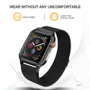 Milanese Loop Magnetic Stainless Steel Watch Band With Frame for Apple Watch Series 4 / 5 40mm(Black)