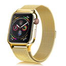 Milanese Loop Magnetic Stainless Steel Watch Band With Framefor Apple Watch Series 4 / 5 40mm(Gold)