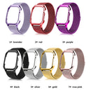 Milanese Loop Magnetic Stainless Steel Watch Band With Frame for Apple Watch Series 4 / 5 40mm(Lavender purple)