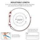 Milanese Loop Magnetic Stainless Steel Watch Band With Frame for Apple Watch Series 4 / 5 40mm(Rose pink)
