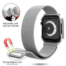 Milanese Loop Magnetic Stainless Steel Watch Band With Frame for Apple Watch Series 4 / 5 40mm(Silver)
