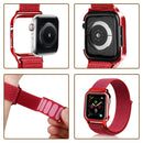 Simple Fashion Nylon Watch Band with Frame for Apple Watch Series 5 & 4 40mm(Red)