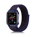 Simple Fashion Nylon Watch Band with Frame for Apple Watch Series 5 & 4 40mm(Indigo)