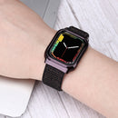 Simple Fashion Nylon Watch Band with Frame for Apple Watch Series 5 & 4 40mm(Reflective white)