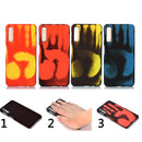 Paste Skin + PC Thermal Sensor Discoloration Case for Samsung A50(Black blue)