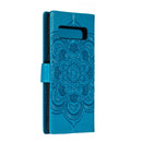 Mandala Embossing Pattern Horizontal Flip Leather Case for Samsung Galaxy S10 5G, with Holder & Card Slots & Wallet & Photo Frame & Lanyard(Blue)