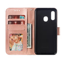 Mandala Embossing Pattern Horizontal Flip Leather Case for Galaxy A20e, with Holder & Card Slots & Wallet & Photo Frame & Lanyard(Rose Gold)