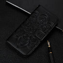 Mandala Embossing Pattern Horizontal Flip Leather Case for Galaxy A20e, with Holder & Card Slots & Wallet & Photo Frame & Lanyard(Black)