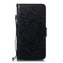Mandala Embossing Pattern Horizontal Flip Leather Case for Galaxy A20e, with Holder & Card Slots & Wallet & Photo Frame & Lanyard(Black)