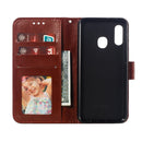 Mandala Embossing Pattern Horizontal Flip Leather Case for Galaxy A20e, with Holder & Card Slots & Wallet & Photo Frame & Lanyard(Brown)