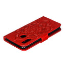 Mandala Embossing Pattern Horizontal Flip Leather Case for Galaxy A20e, with Holder & Card Slots & Wallet & Photo Frame & Lanyard(Red)