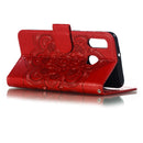 Mandala Embossing Pattern Horizontal Flip Leather Case for Galaxy A20e, with Holder & Card Slots & Wallet & Photo Frame & Lanyard(Red)