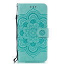 Mandala Embossing Pattern Horizontal Flip Leather Case for Galaxy A20e, with Holder & Card Slots & Wallet & Photo Frame & Lanyard(Green)